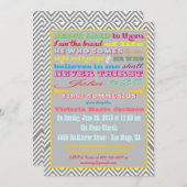 Modernes Plakat Erste Kommunion Einladung (Vorne/Hinten)