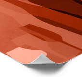 Modernes Plakat für orange Weinflaschen (Ecke)