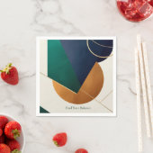 Modernes Plakatminimalistisches mit überlappendem Serviette (Beispiel)