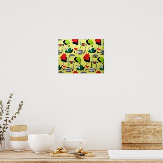 Modernes Planierungspaket für Atomfische aus dem M Poster (Küche)