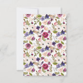 Modernes Plum Blue Baby Duschdusche Windeln Raffle Einladung (Rückseite)