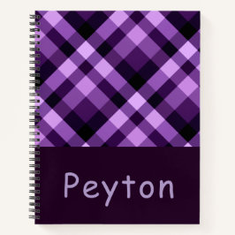 Modernes Plum Lila Monogram Notebook Notizblock