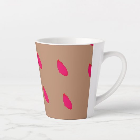 Modernes poetisches Design Latte Tasse (Rechts)
