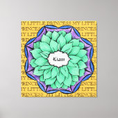 MODERNES POINSETTIA IN BLAU LEINWANDDRUCK (Vorderseite)