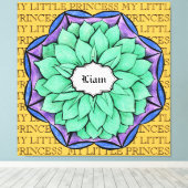 MODERNES POINSETTIA IN BLAU LEINWANDDRUCK (Insitu (Holzboden))