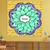 MODERNES POINSETTIA IN BLAU LEINWANDDRUCK (Insitu (Wohnzimmer))