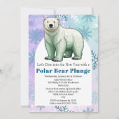 Modernes Polar Bear Plunge Neujahr Party Einladung (Vorderseite)