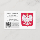 Modernes Polen, Visitenkarte, polnische Flagge/QR- Visitenkarte (Rückseite)