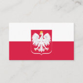 Modernes Polen, Visitenkarte, polnische Flagge/QR- Visitenkarte (Vorderseite)