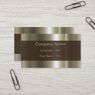 Modernes poliertes Metall Visitenkarte