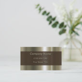 Modernes poliertes Metall Visitenkarte (Stehend Vorderseite)