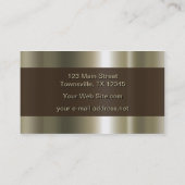 Modernes poliertes Metall Visitenkarte (Rückseite)