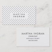 Modernes Polka Dot Design Visitenkarte (Vorne/Hinten)