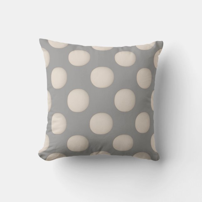 Modernes Polka Dot Muster Kissen (Vorderseite)
