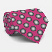 Modernes Polka Dot Pattern über Magenta Krawatte (Gerollt)