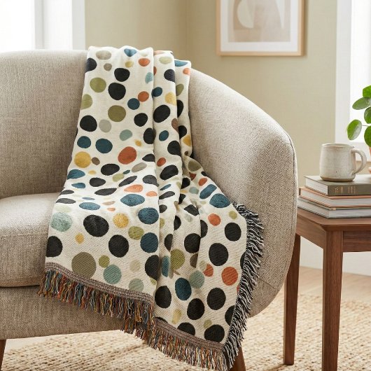 Modernes Polka Dot Throw Blanket Decke