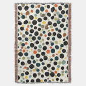 Modernes Polka Dot Throw Blanket Decke (Vorderseite Vertikal)
