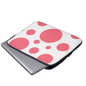 Modernes Polka Dots Muster Laptopschutzhülle (Vorne Knopf)