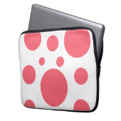 Modernes Polka Dots Muster Laptopschutzhülle (Vorderseite Links)