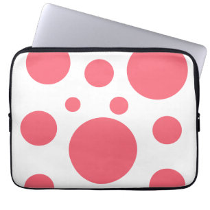 Modernes Polka Dots Muster Laptopschutzhülle