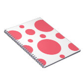 Modernes Polka Dots Muster Notizblock (Rechte Seite)