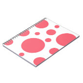Modernes Polka Dots Muster Notizblock (Linke Seite)