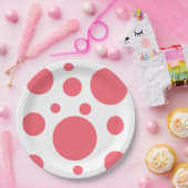 Modernes Polka Dots Muster Pappteller (Party)