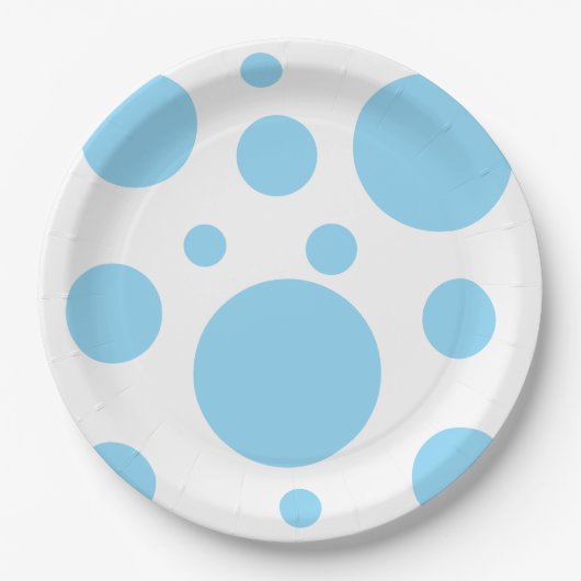 Modernes Polka Dots Muster Pappteller (Vorderseite)