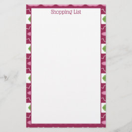 Modernes Pollenweiß mit Grün Briefpapier