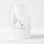 Modernes Polo Player Pferd Mattglas Bierglas (Vorderseite Links)