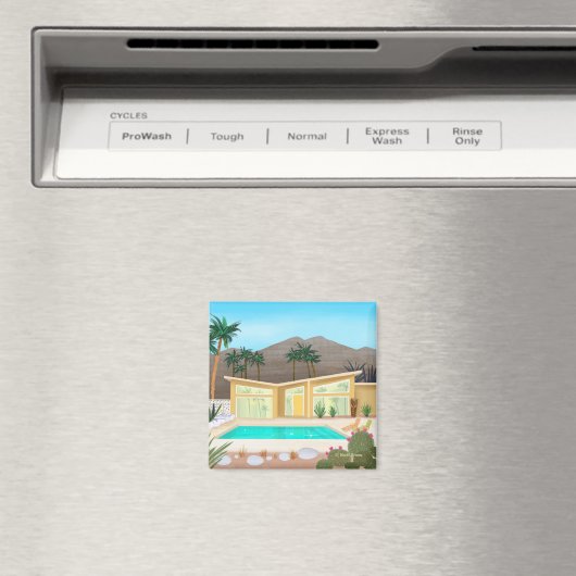 Modernes Pool House aus dem Mittelalter Magnet (In Situ (Geschirrspüler))