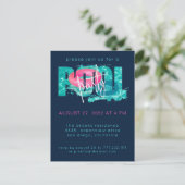 Modernes Pool Party Einladung Postkarte (Stehend Vorderseite)