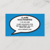 Modernes Pop Art Comic Buch WHA Visitenkarte (Rückseite)