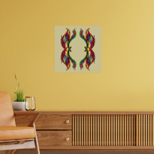 Modernes Portal für abstrakte Vögel Poster
