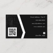 Modernes Portrait beruflicher Fitness Visitenkarte (Rückseite)