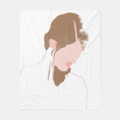 Modernes Portrait Fleecedecke (Vorderseite)
