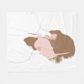 Modernes Portrait Fleecedecke (Vorderseite (Horizontal))
