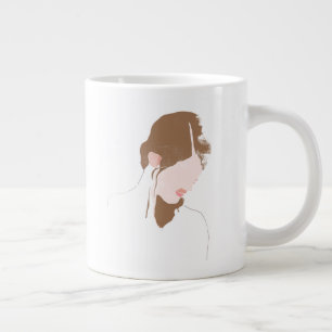 Modernes Portrait Jumbo-Tasse