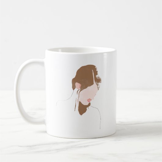 Modernes Portrait Kaffeetasse (Links)