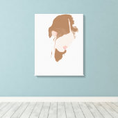 Modernes Portrait Leinwanddruck (Insitu (Holzboden))