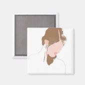 Modernes Portrait Magnet (Vorderseite/Rückseite)