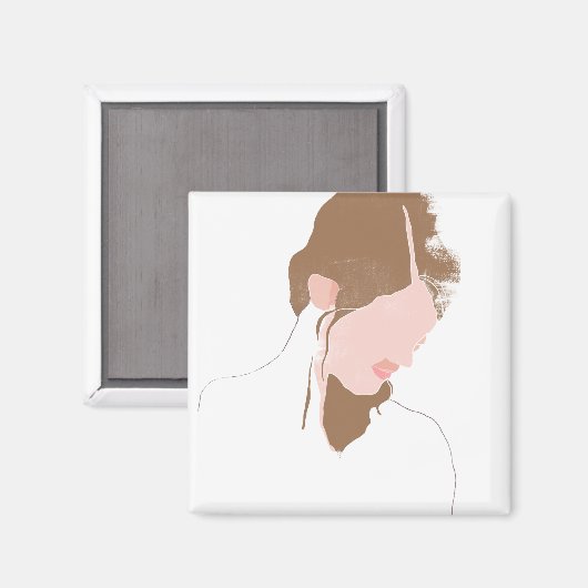 Modernes Portrait Magnet (Vorderseite/Rückseite)