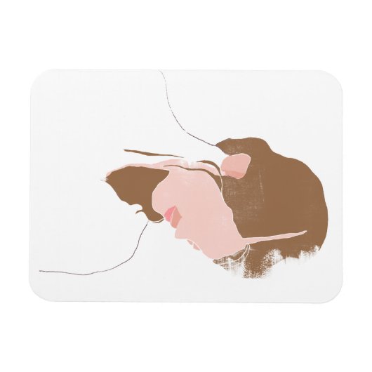 Modernes Portrait Magnet (Horizontal)