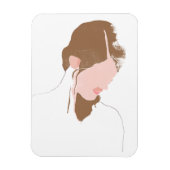 Modernes Portrait Magnet (Vertikal)