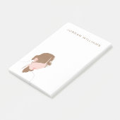 Modernes Portrait Post-it Klebezettel (angewinkelt)