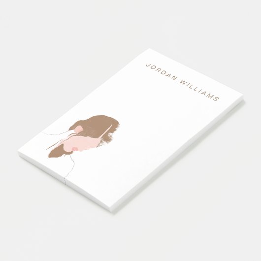 Modernes Portrait Post-it Klebezettel (angewinkelt)