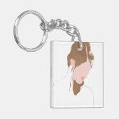 Modernes Portrait Schlüsselanhänger (Vorderseite links)