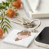 Modernes Portrait Schlüsselanhänger (Vorderseite rechts)