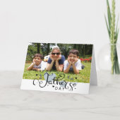 Modernes Portrait Vatertag Karte (Vorderseite)