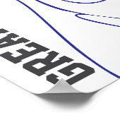 Modernes Poster Deutsche Dogge grün  (Ecke)